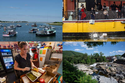 Clockwise from left, a composite of scenes from the Cape, Boston, central and western Massachusetts. (极速赛车开奖官网开奖记录 file photos and Raquel C. Zaldívar/New England News Collaborative)
