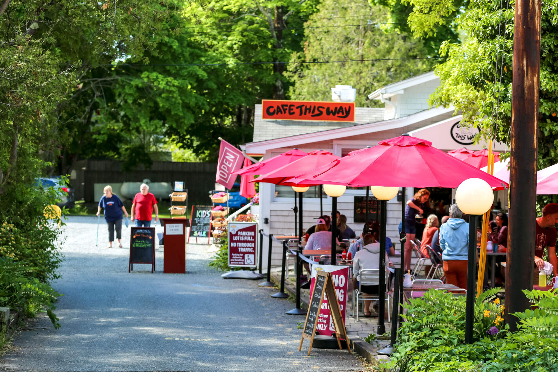 Cafe This Way in Bar Harbor, Maine, on June 3. (Estra Pratt-Kielley/Maine Public)